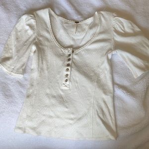 Free People puffed sleeve top